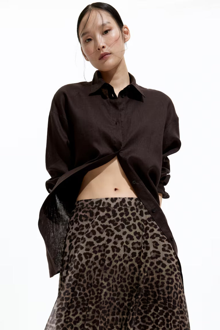 H&M PLEATED MESH SKIRT
