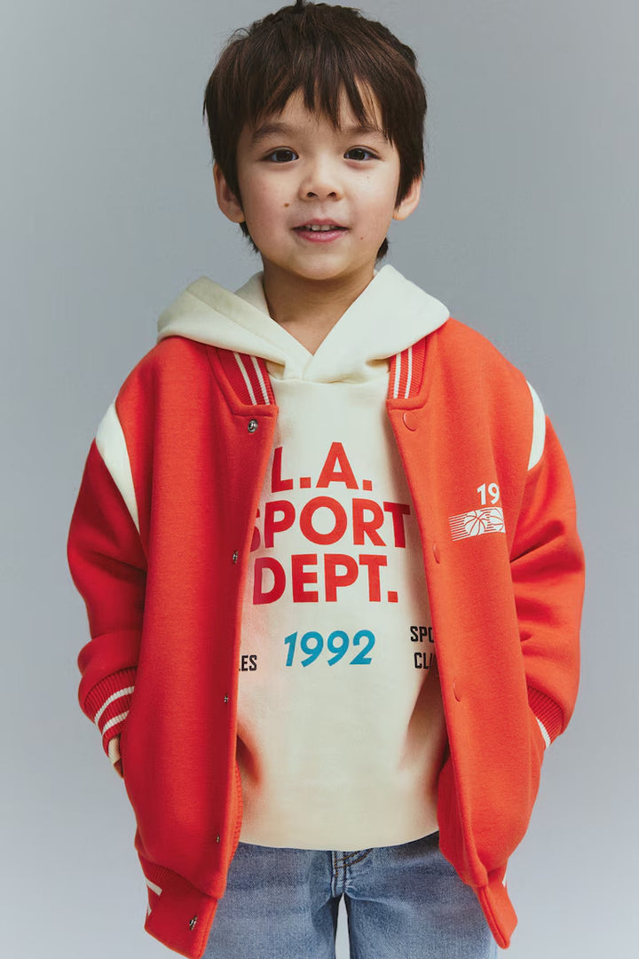 H&M OVERSIZED SWEATSHIRT BASEBALL JACKET