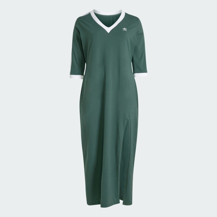 Adidas Adicolor Classics 3-Stripes V-Neck Maxi Dress (Plus Size)