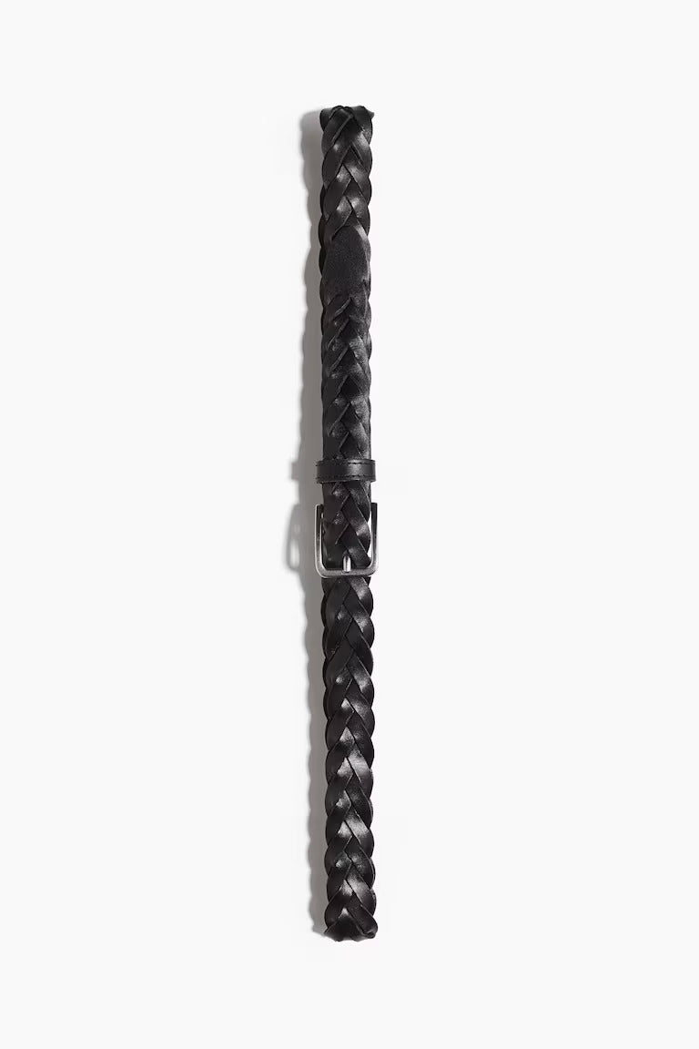 H&M BRAIDED LEATHER BELT
