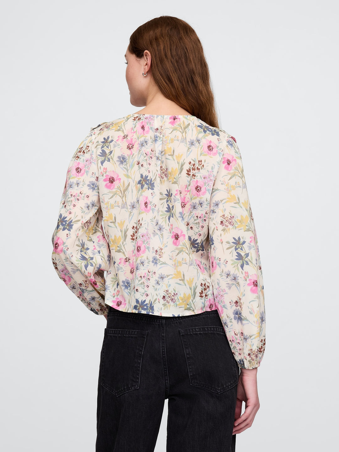 Gap Ruffle-Trim Floral Top