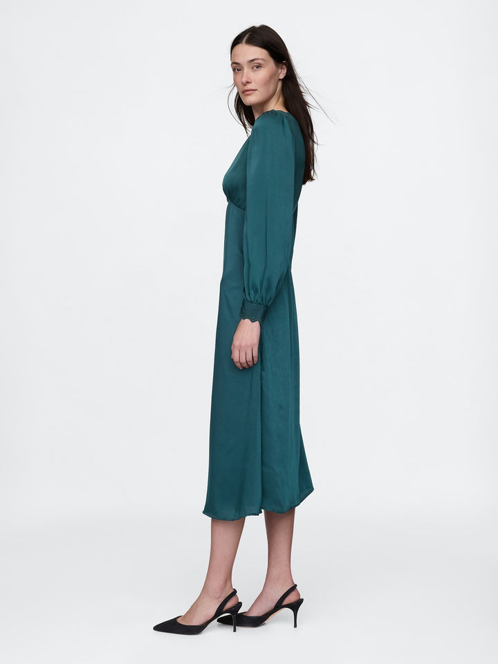 Gap Satin Empire Midi Dress