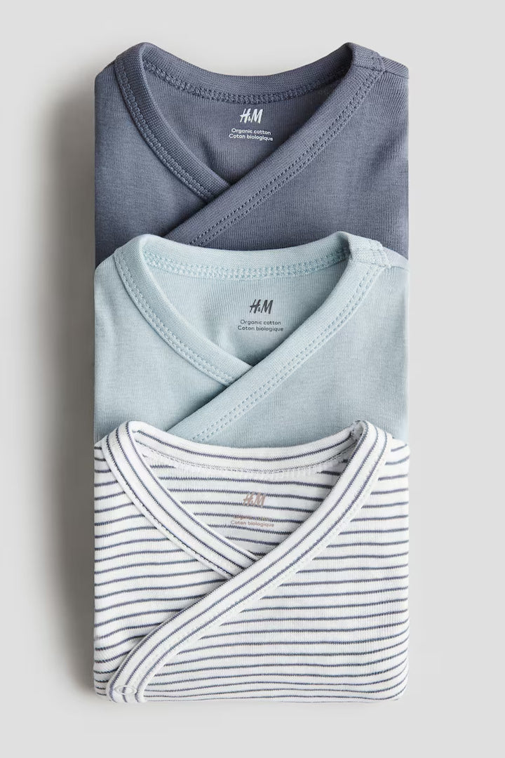 H&M 3-PACK WRAPOVER BODYSUITS