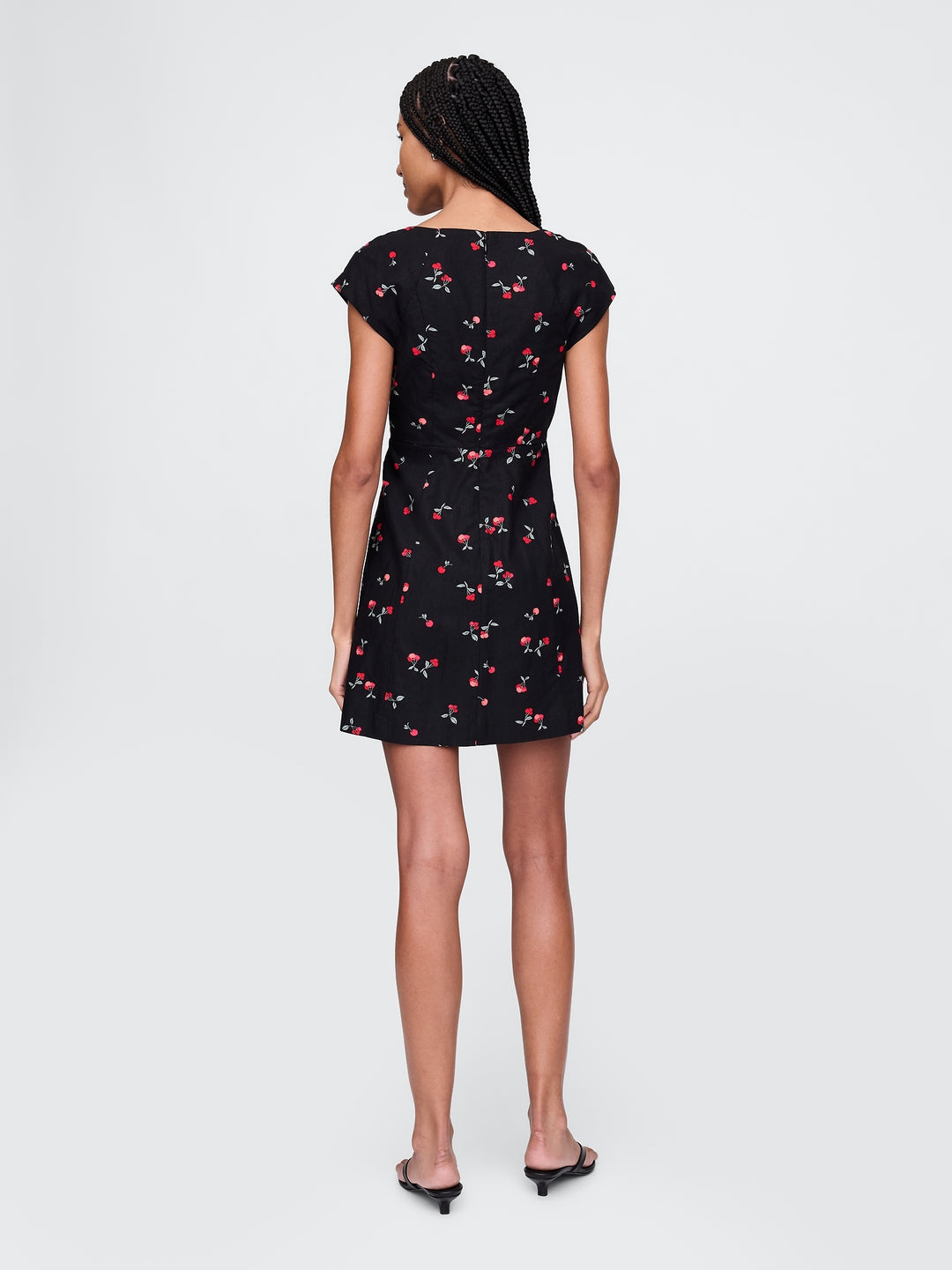 Gap Linen-Blend Cap-Sleeve Mini Dress