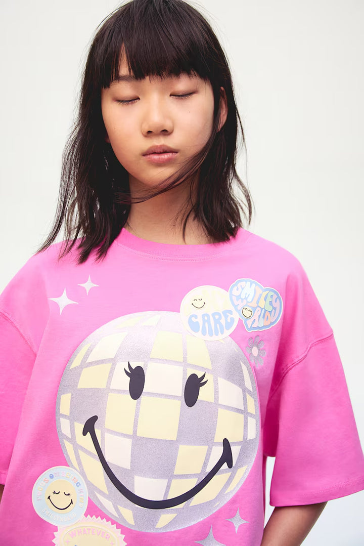 H&M PRINTED COTTON T-SHIRT