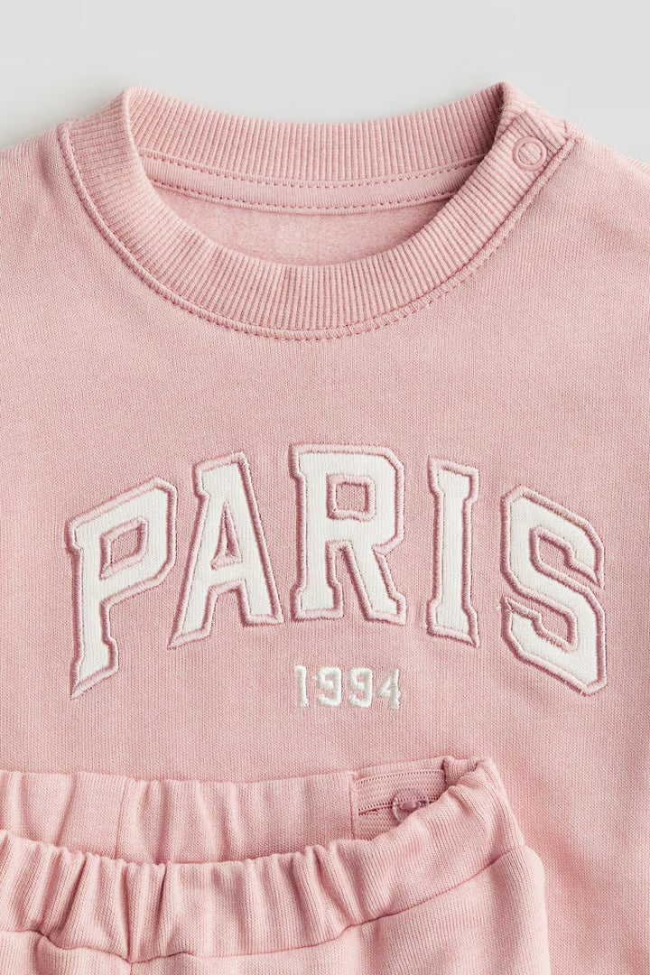 H&M 2-PIECE SET WITH TEXT MOTIF