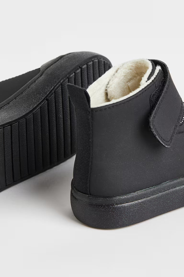 H&M FAUX SHEARLING-LINED HIGH TOPS