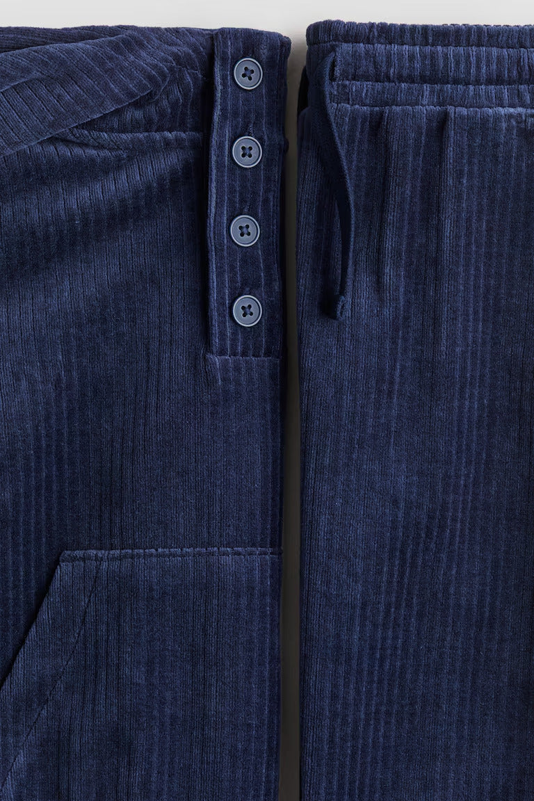 H&M 2-PIECE RIBBED VELOUR SET