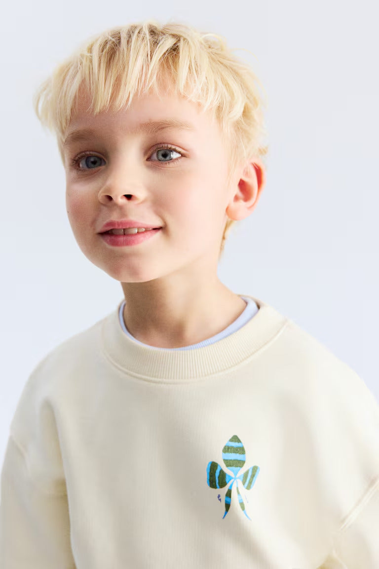 H&M PRINTED COTTON SWEATSHIRT