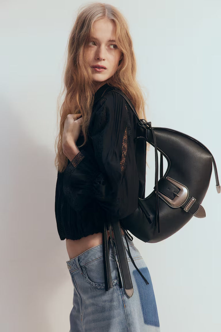 H&M FRINGED SHOULDER BAG