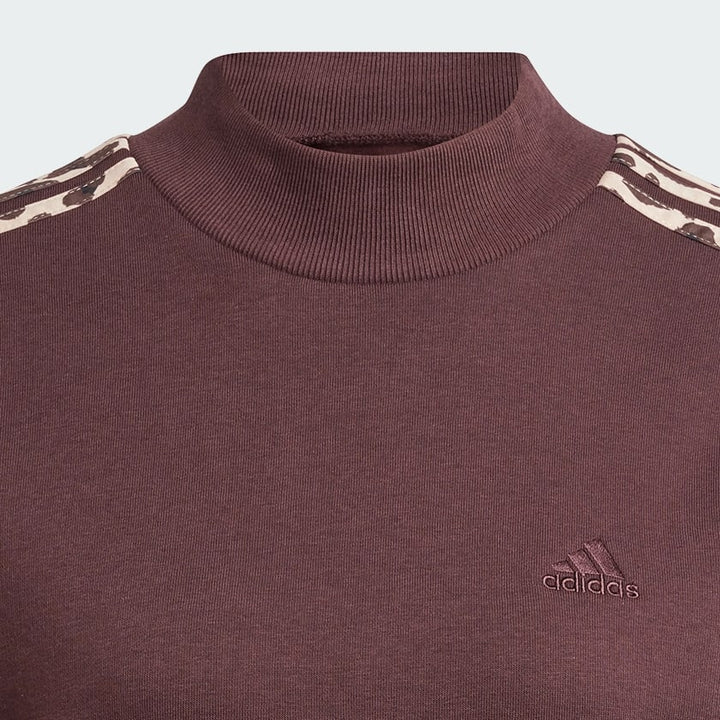 Adidas Essentials 3-Stripes Animal-Print Sweatshirt