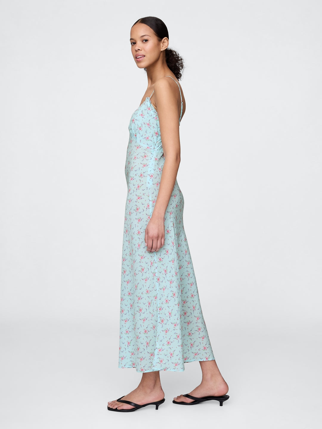 Gap Ruffle-Trim Maxi Slip Dress