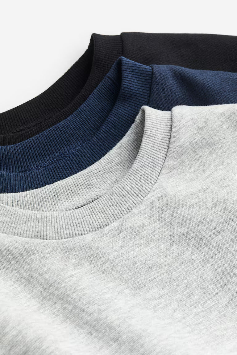 H&M 3-PACK SWEATSHIRTS