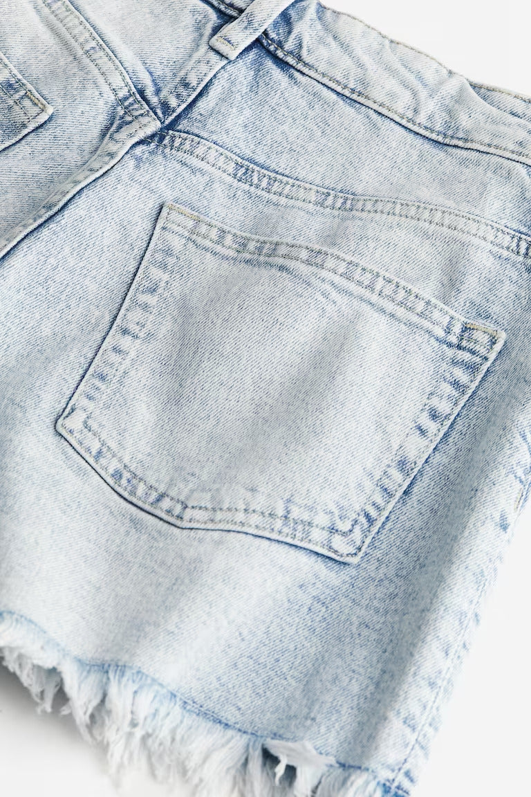 H&M HIGH WAIST DENIM SHORTS