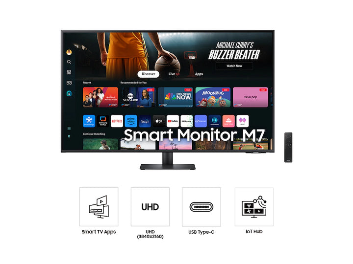 Samsung 32" Smart Monitor M7 (M70D) 4K UHD with Streaming TV, Speakers and USB-C