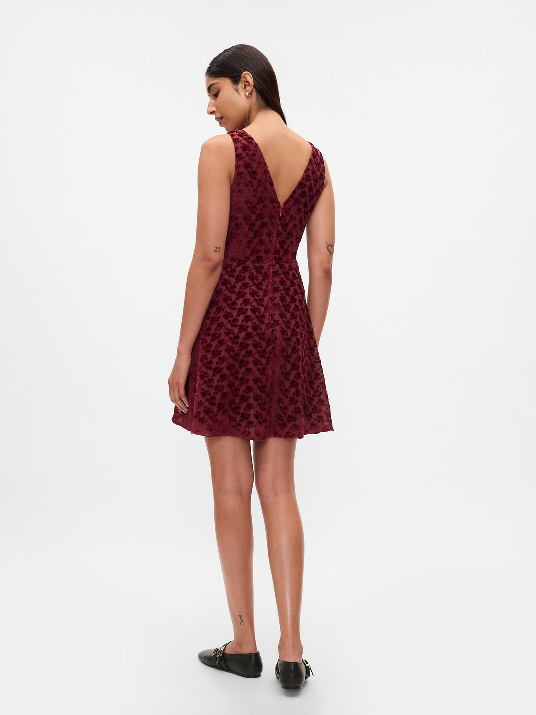 Gap Velvet Floral Mini Dress