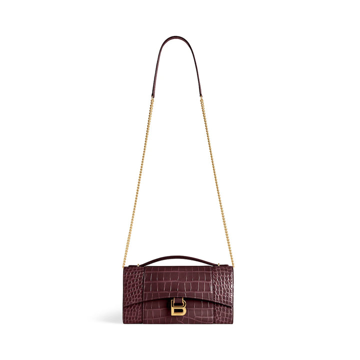 BALENCIAGA WOMEN'S HOURGLASS POCHETTE WITH CHAIN