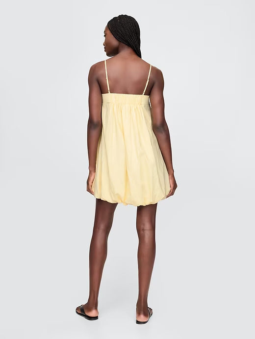 Gap Linen-Blend Mini Bubble Dress