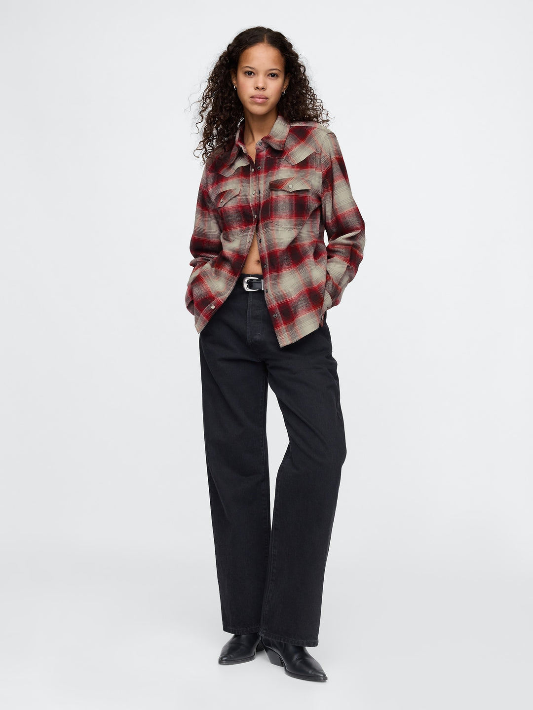 Gap Flannel Western Shirt