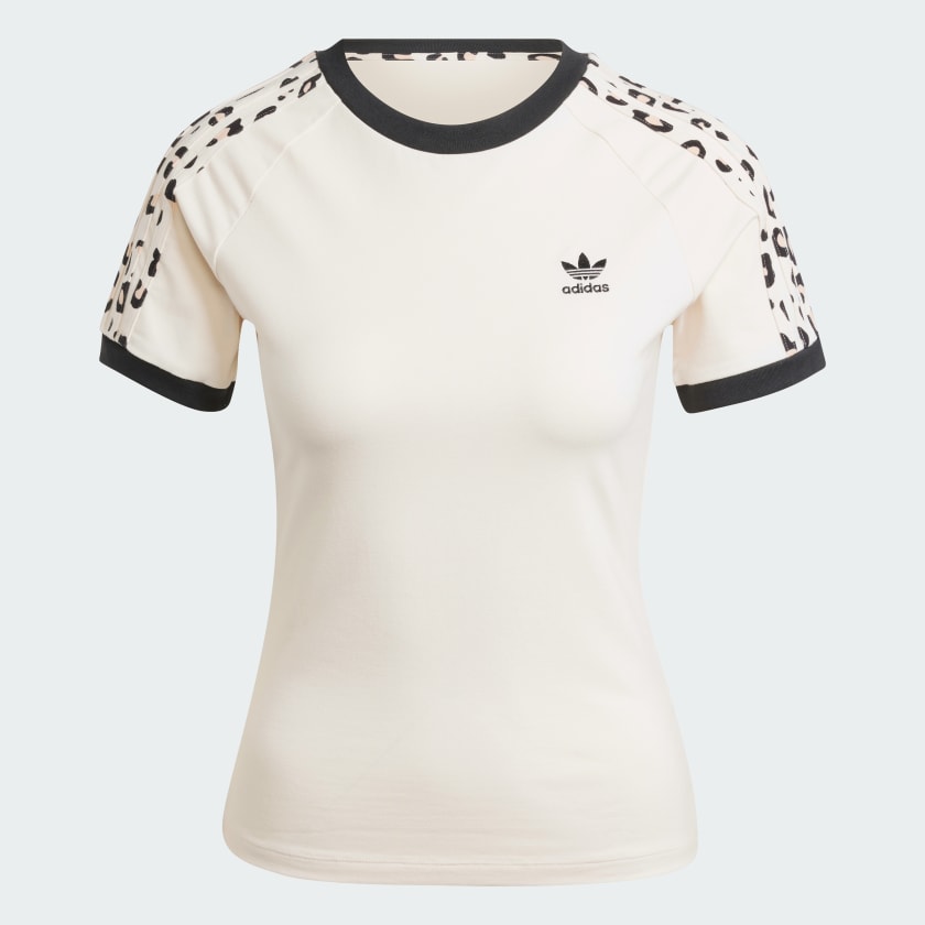 Adidas Leopard 3-Stripes Tee