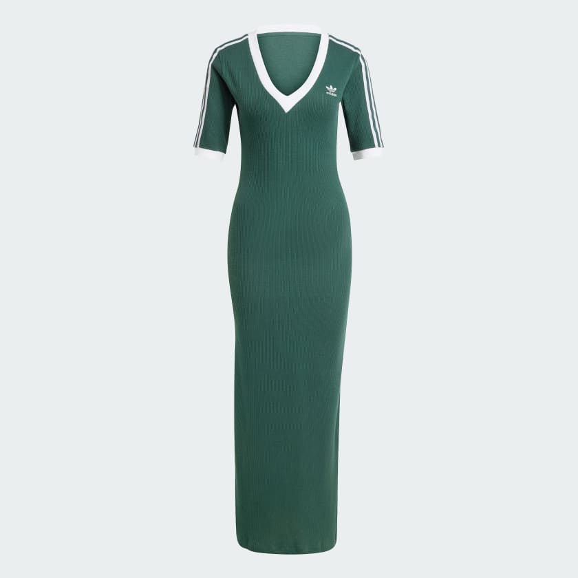 Adidas Adicolor 3-Stripes Knit V-Neck Dress