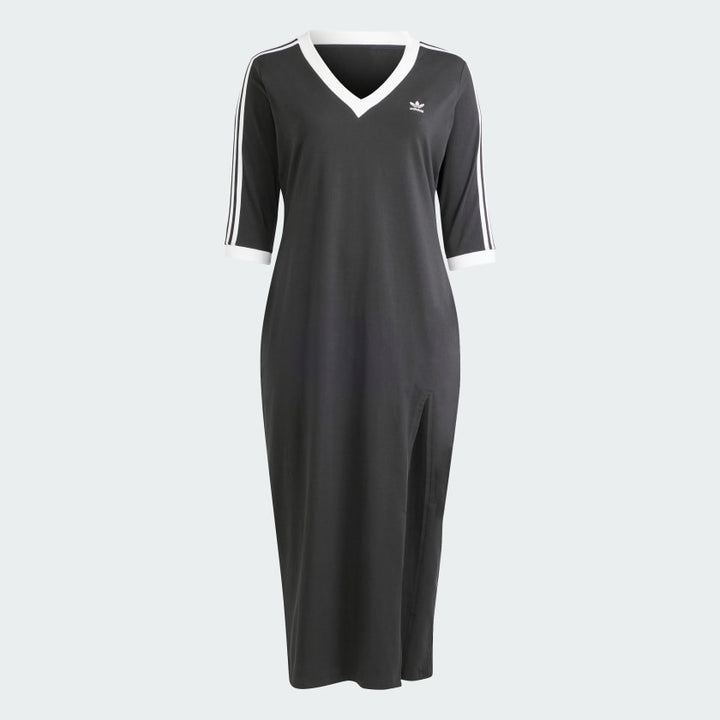 Adidas Adicolor Classics 3-Stripes V-Neck Maxi Dress (Plus Size)