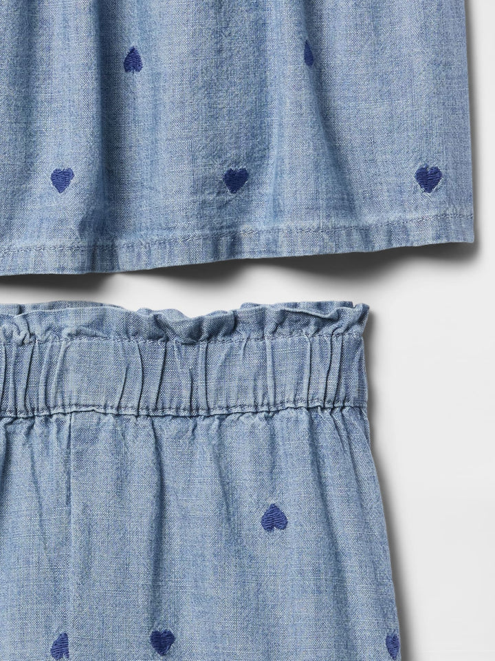 Gap Baby & Toddler Chambray Heart Outfit Set