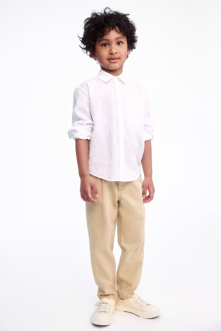 H&M LOOSE-FIT TAPERED TWILL CHINOS