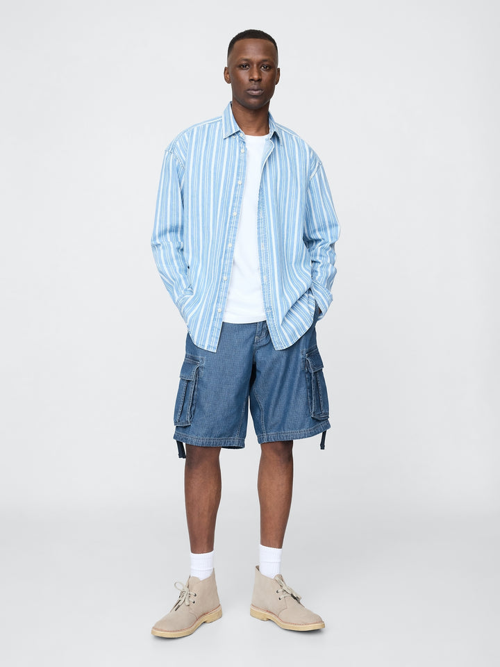 Gap 11" Baggy Denim Cargo Shorts