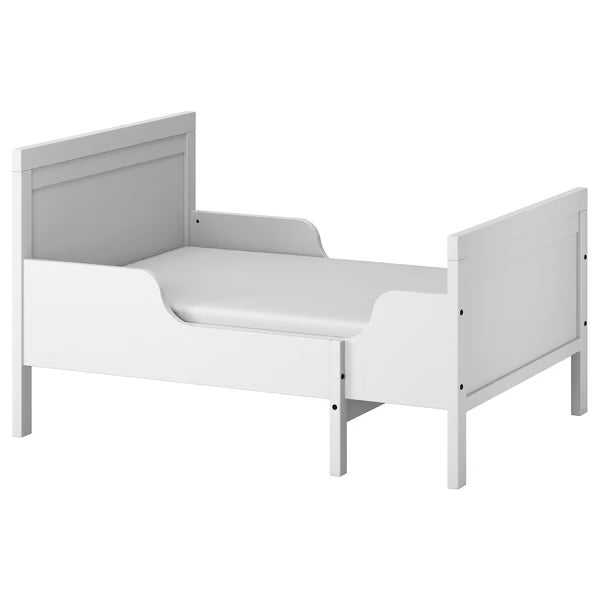 IKEA SUNDVIK Ext bed frame with slatted bed base, white, 38 1/4x74 3/4 "