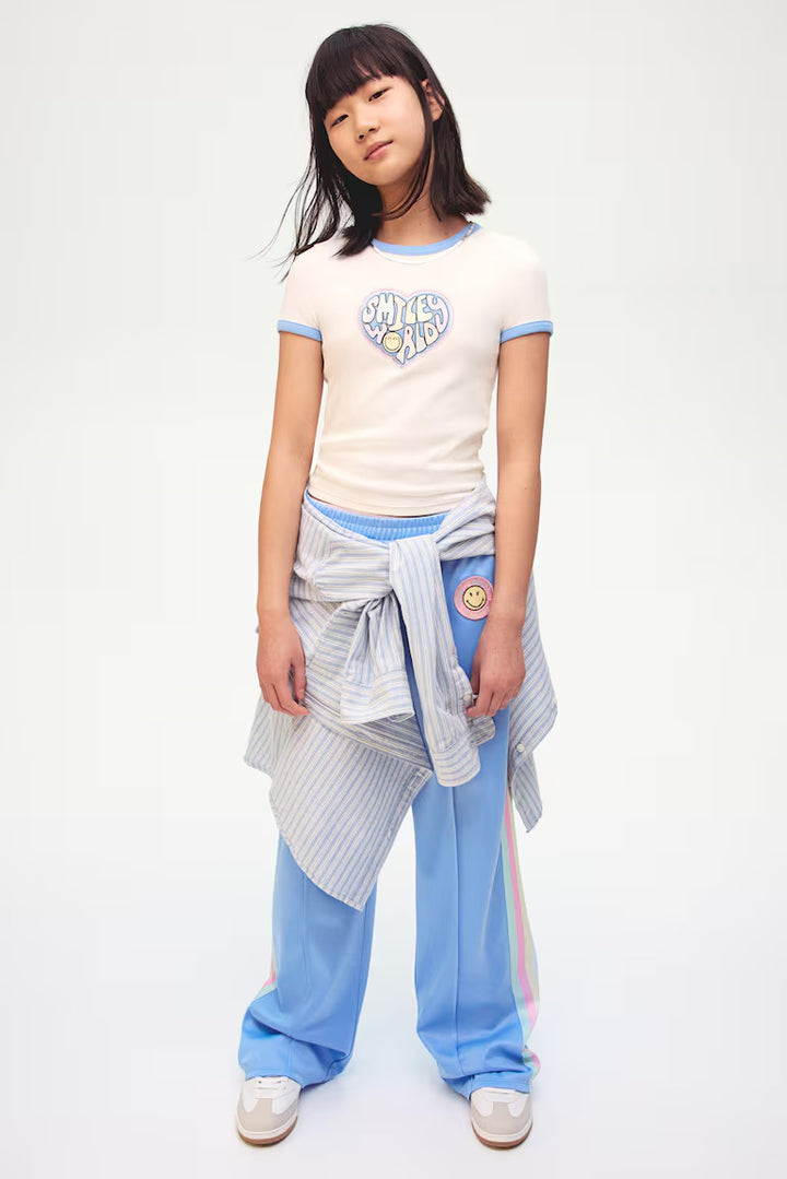 H&M PRINTED JERSEY TOP