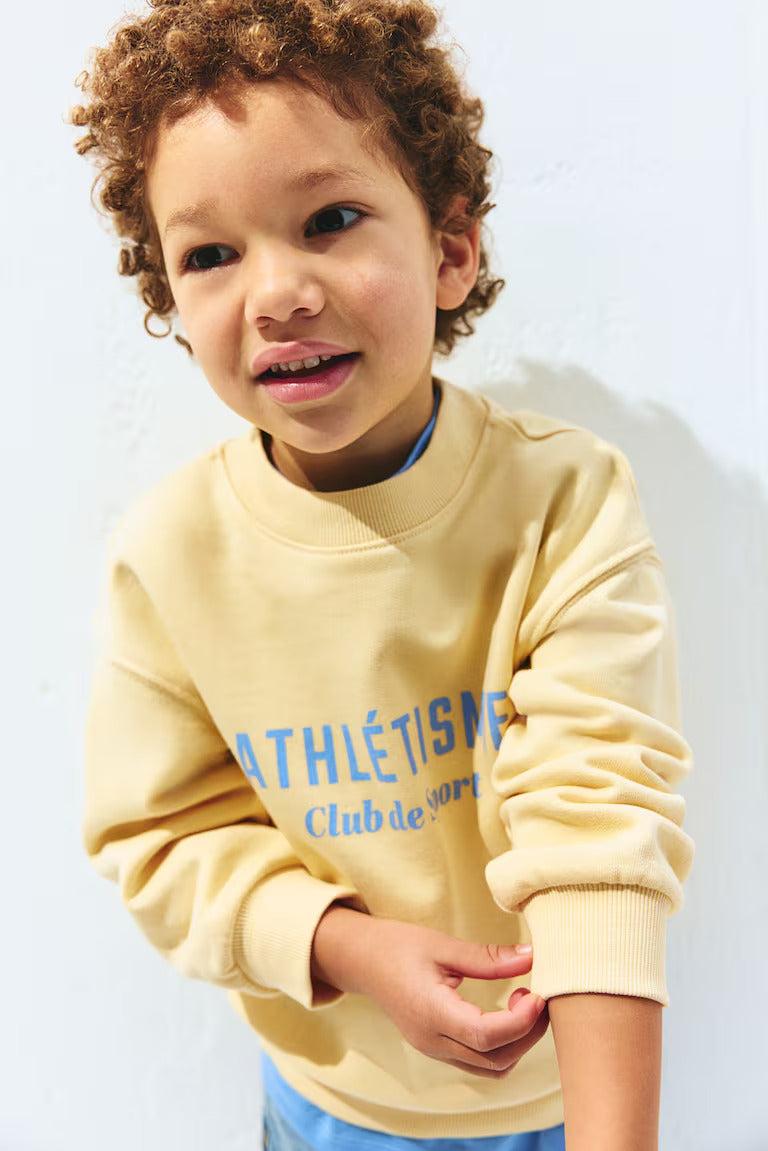 H&M PRINTED CREWNECK SWEATSHIRT