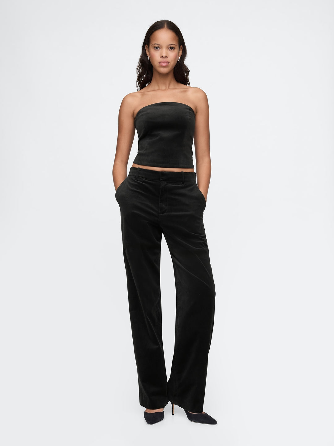 Gap Velvet Cropped Tube Top