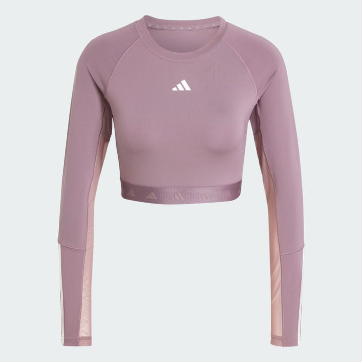 Adidas Hyperglam Training Cropped Long Sleeve Tee