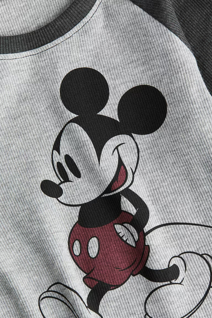H&M PRINTED JERSEY TOP