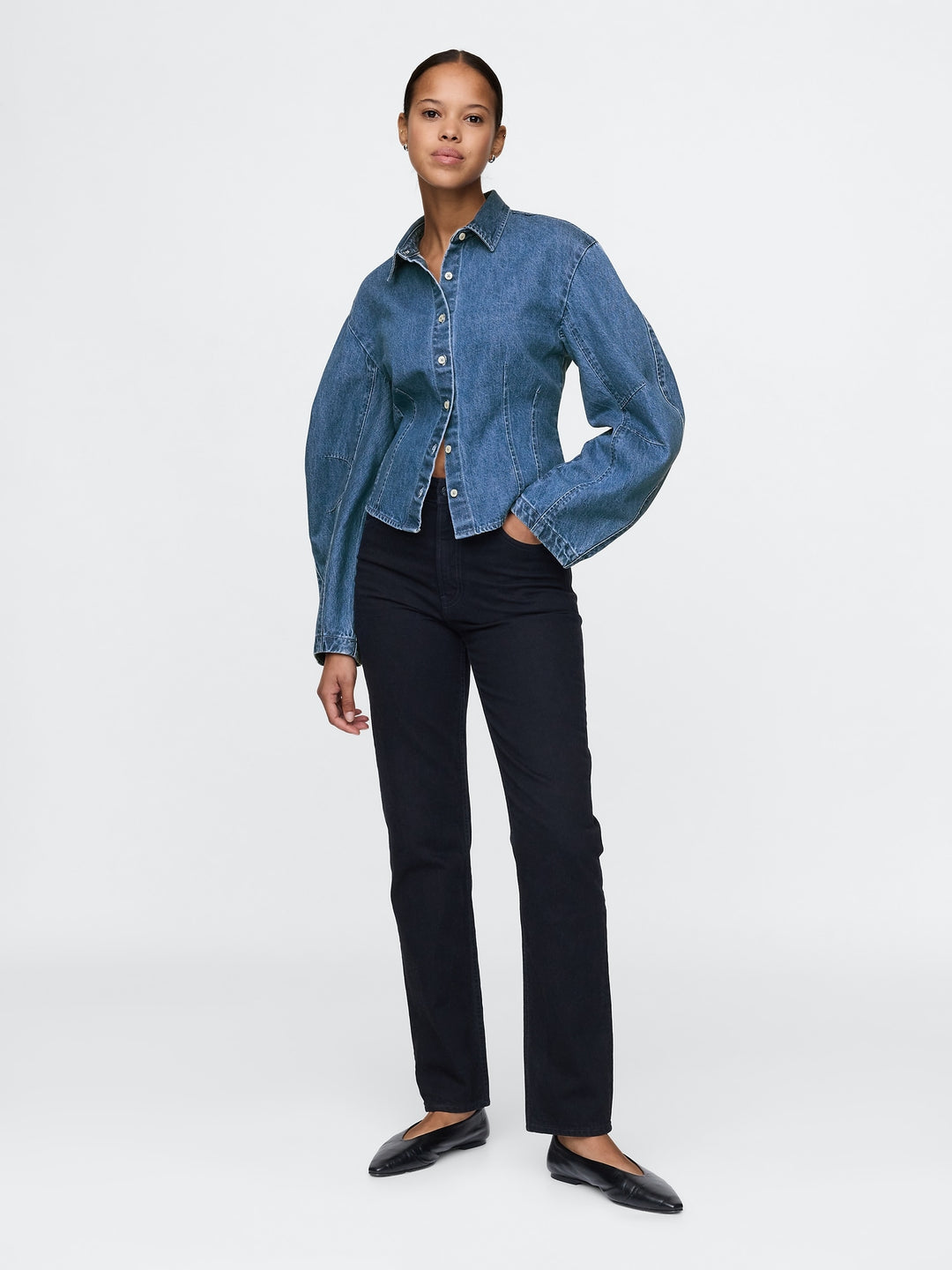 Gap Barrel-Sleeve Denim Shirt