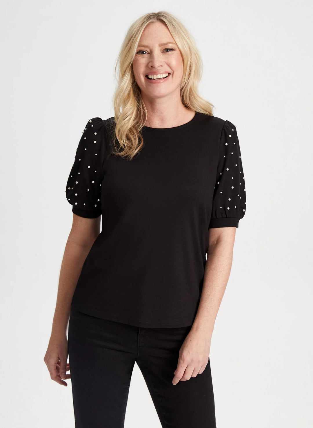 LAURA Pearl Detail Top