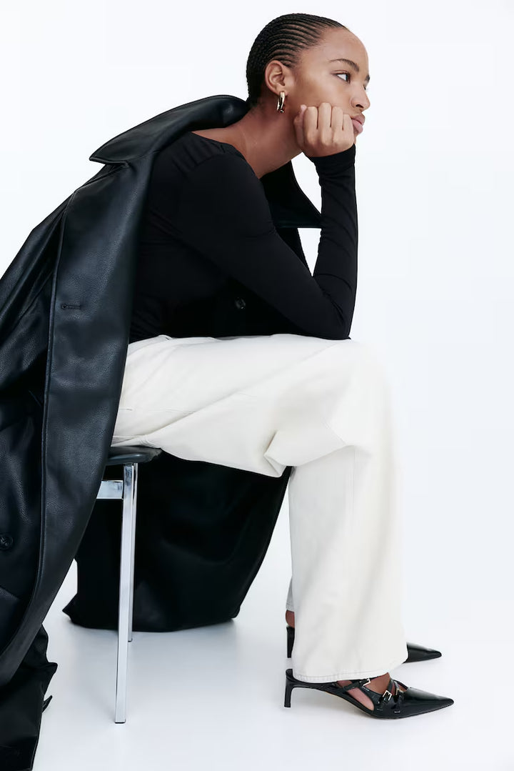H&M DRAPED JERSEY TOP