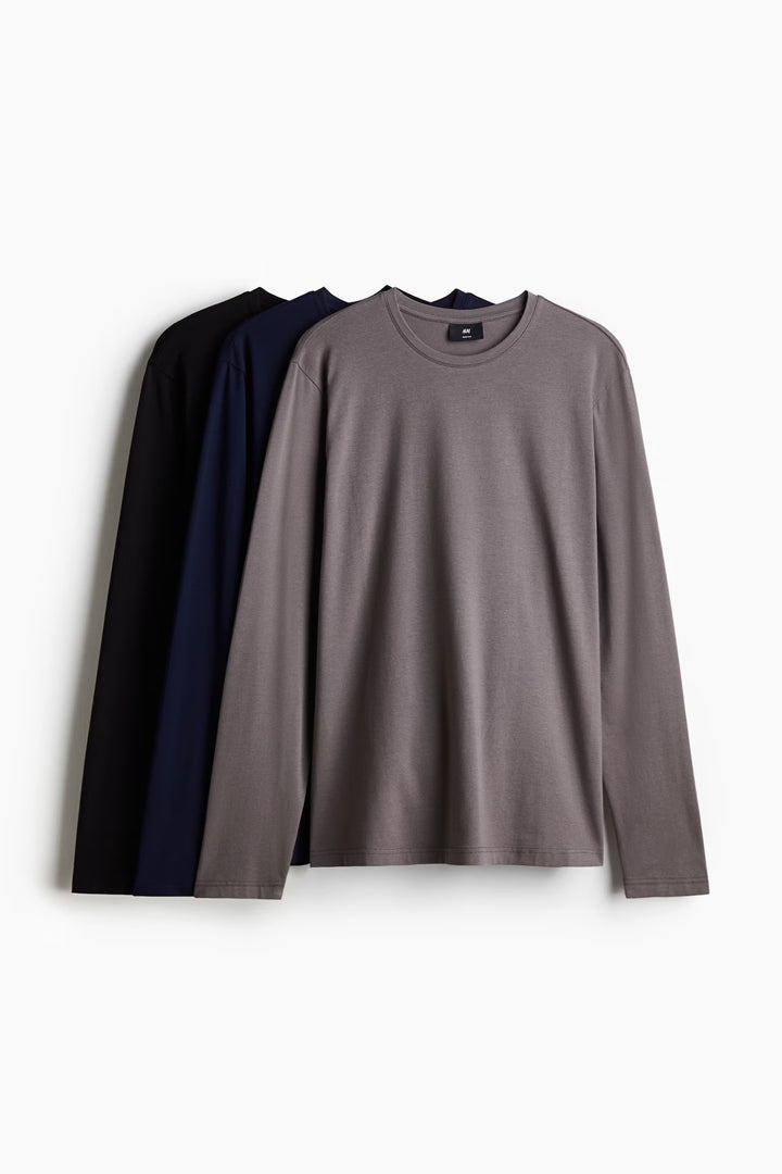 H&M 3-pack Slim Fit Jersey Shirts