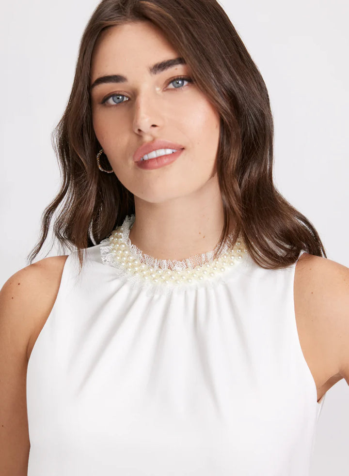 LAURA Frilled Crew Neck Top
