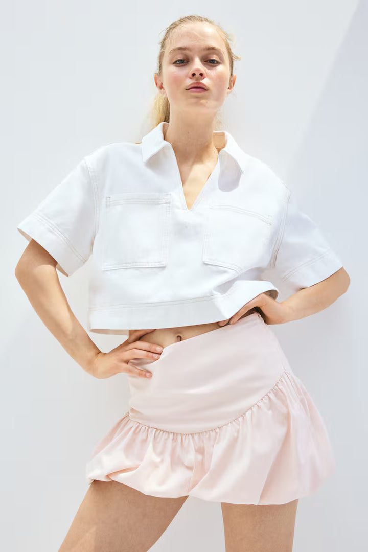 H&M Bubble-Hem Mini Skirt