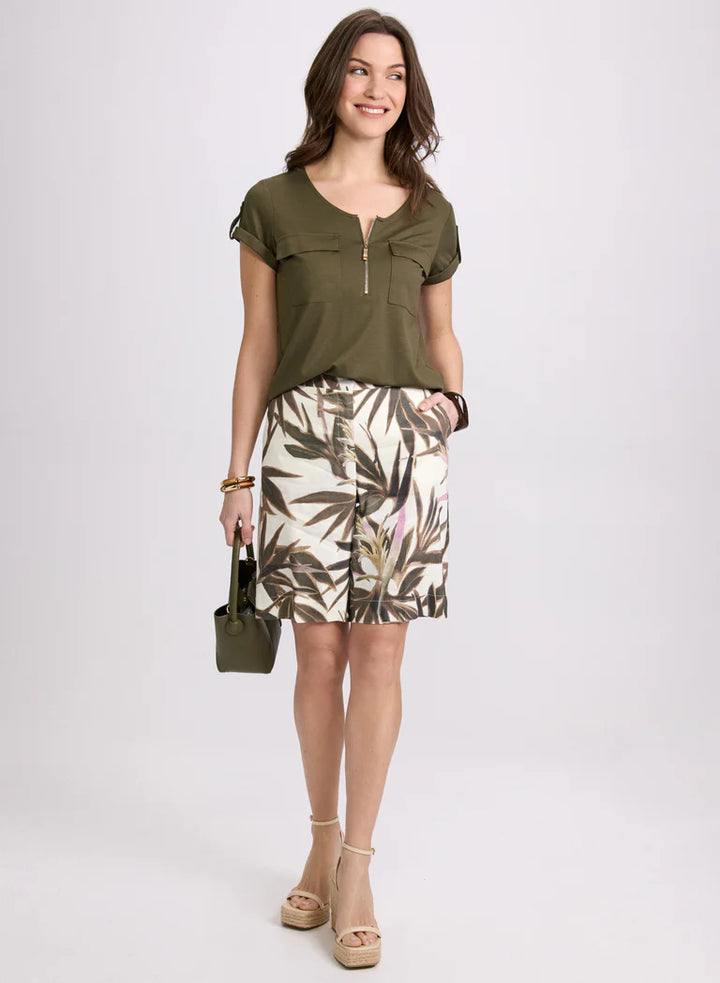 LAURA Zip Front T-Shirt