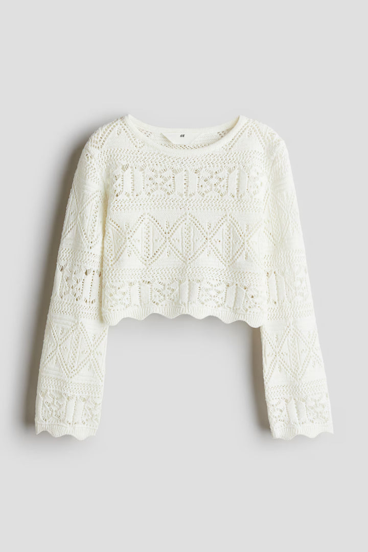 H&M Pointelle-Knit Short Top