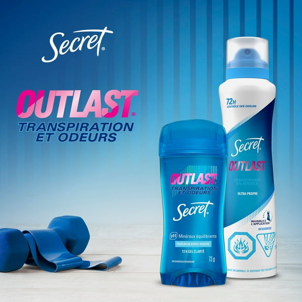 Secret Outlast Sweat & Odor Clear Gel Women's Antiperspirant Deodorant, Completely Clean Scent, 73 grams