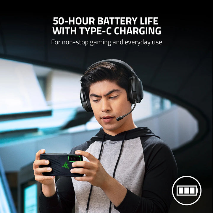 Razer Barracuda X Wireless Gaming Headset for PC, PS5, PS4, NS, Mobile, 2.4GHz, Bluetooth, 250g, Black