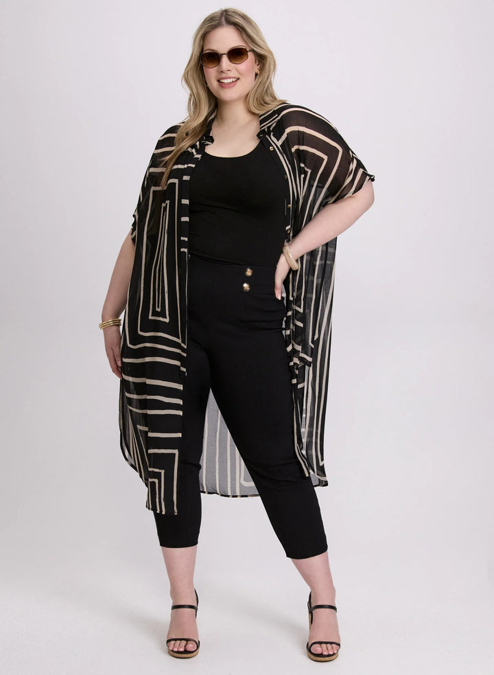 LAURA Joseph Ribkoff - Geometric Button-Down Tunic