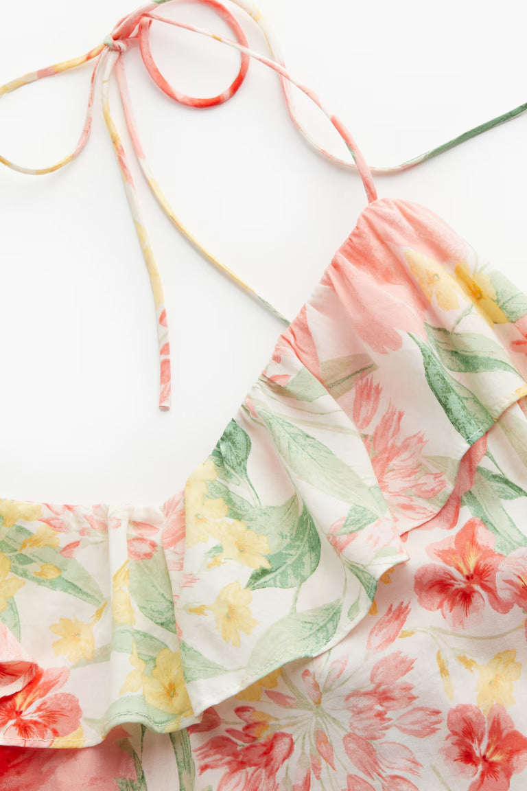 H&M Flounce-trimmed Camisole Dress