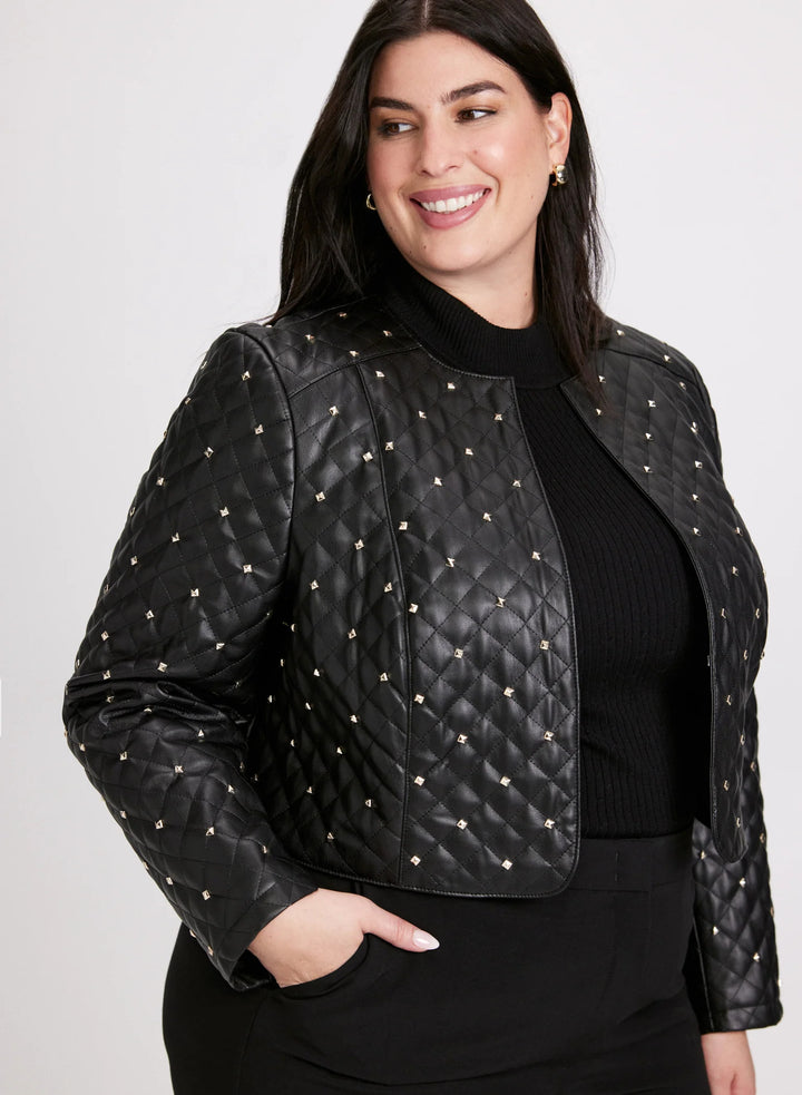 LAURA Studded Vegan Leather Jacket