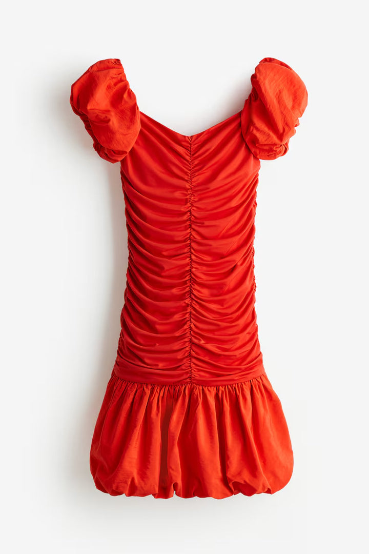 H&M Off-the-shoulder Bubble-hem Dress