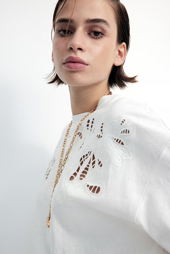 H&M OVERSIZED T-SHIRT WITH MOTIF